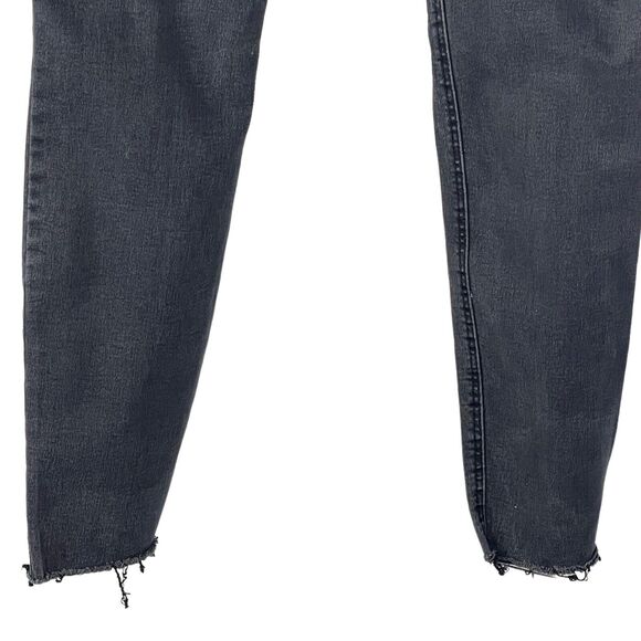 Zara SZ 4 The Skinny Jeans Hi-Rise Stretch Zip-Fly Pocket Distressed Frayed Hems - Picture 6 of 9